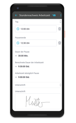 Zeiterfassung per App Zeiterfassung per App