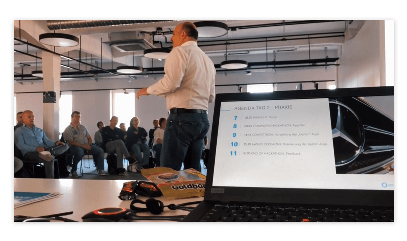 Hackathon-Agenda Tag 2 mit Can
